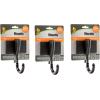 imageDuck EasyMounts Garage Organization Kit  2 Heavy Duty Hooks and 1 Mop ampamp Broom Holder  Wall Mount Hanging Storage  No Tool Drywall Install  Black Includes All Hanging HardwareHook