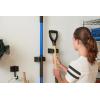 imageDuck EasyMounts Garage Organization Kit  2 Heavy Duty Hooks and 1 Mop ampamp Broom Holder  Wall Mount Hanging Storage  No Tool Drywall Install  Black Includes All Hanging HardwareHook