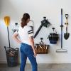 imageDuck EasyMounts Garage Organization Kit  2 Heavy Duty Hooks and 1 Mop ampamp Broom Holder  Wall Mount Hanging Storage  No Tool Drywall Install  Black Includes All Hanging HardwareHook  Tool Holder