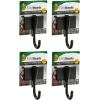 imageDuck EasyMounts Garage Organization Kit  2 Heavy Duty Hooks and 1 Mop ampamp Broom Holder  Wall Mount Hanging Storage  No Tool Drywall Install  Black Includes All Hanging HardwareHook