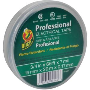 imageDuck Brand Professional Grade Electrical Tape 34Inch by 66 Feet Single Roll Red 300878Green