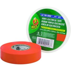 imageDuck Brand Professional Grade Electrical Tape 34Inch by 66 Feet Single Roll Red 300878Orange