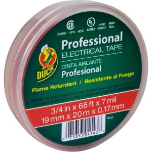 imageDuck Brand Professional Grade Electrical Tape 34Inch by 66 Feet Single Roll Red 300878Red
