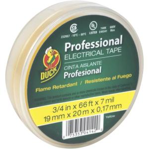 imageDuck Brand Professional Grade Electrical Tape 34Inch by 66 Feet Single Roll Red 300878Yellow