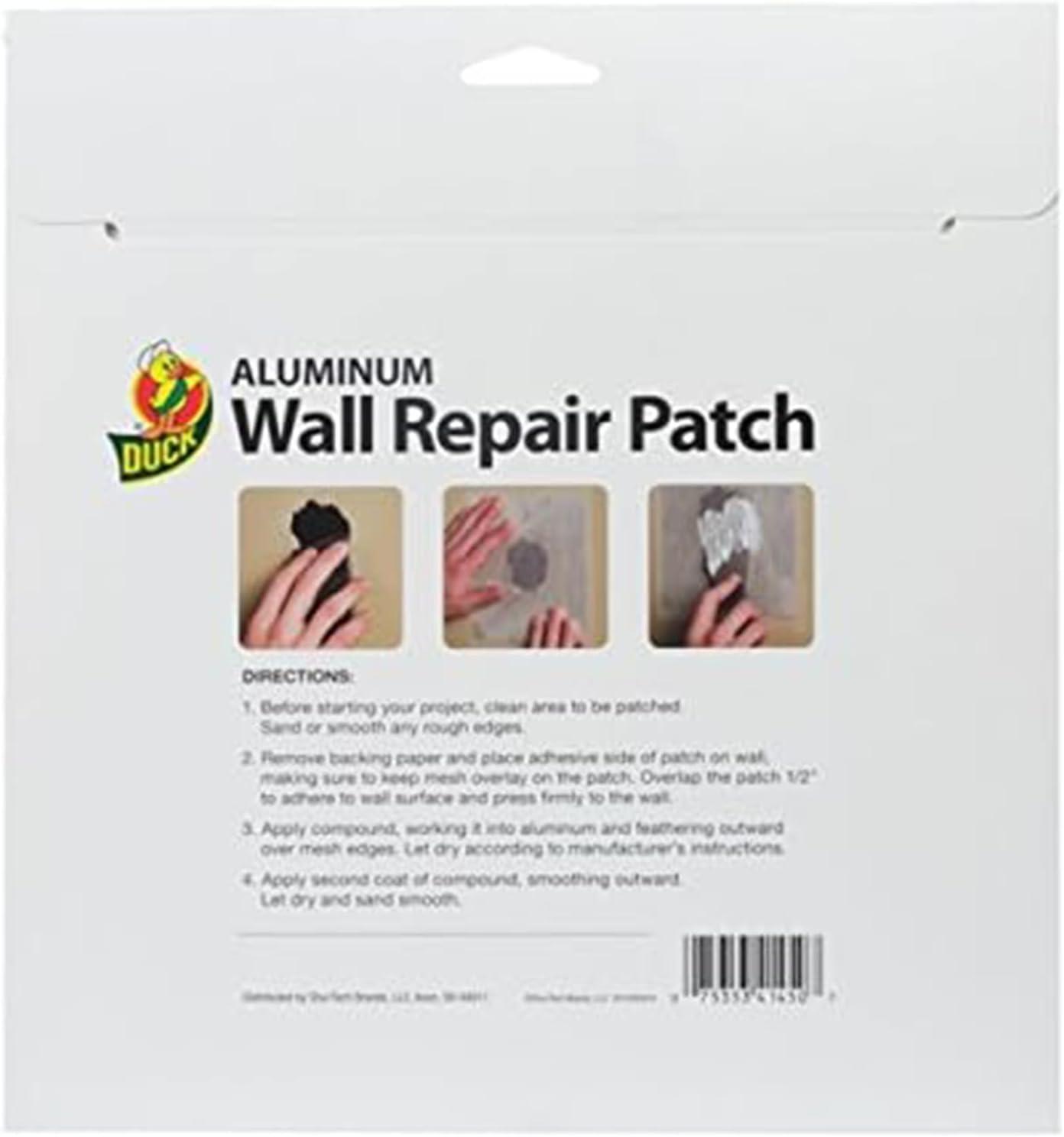 imageDuck Brand Aluminum Wall Repair Patch 8 Inches x 8 Inches White 283996