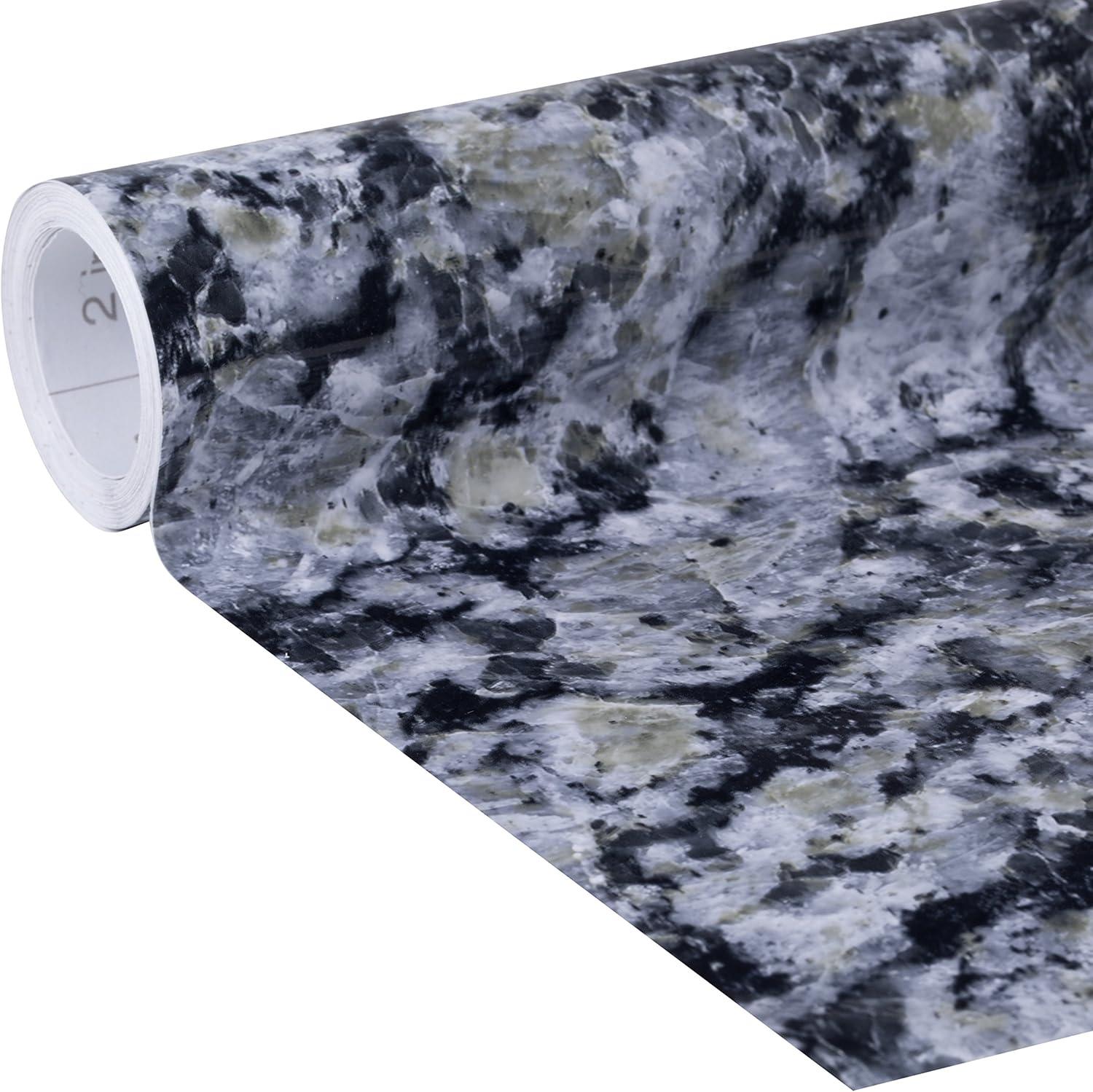 imageDuck Brand Deco Adhesive Laminate  Metallic Gold 12 in x 10 ftBlack Granite