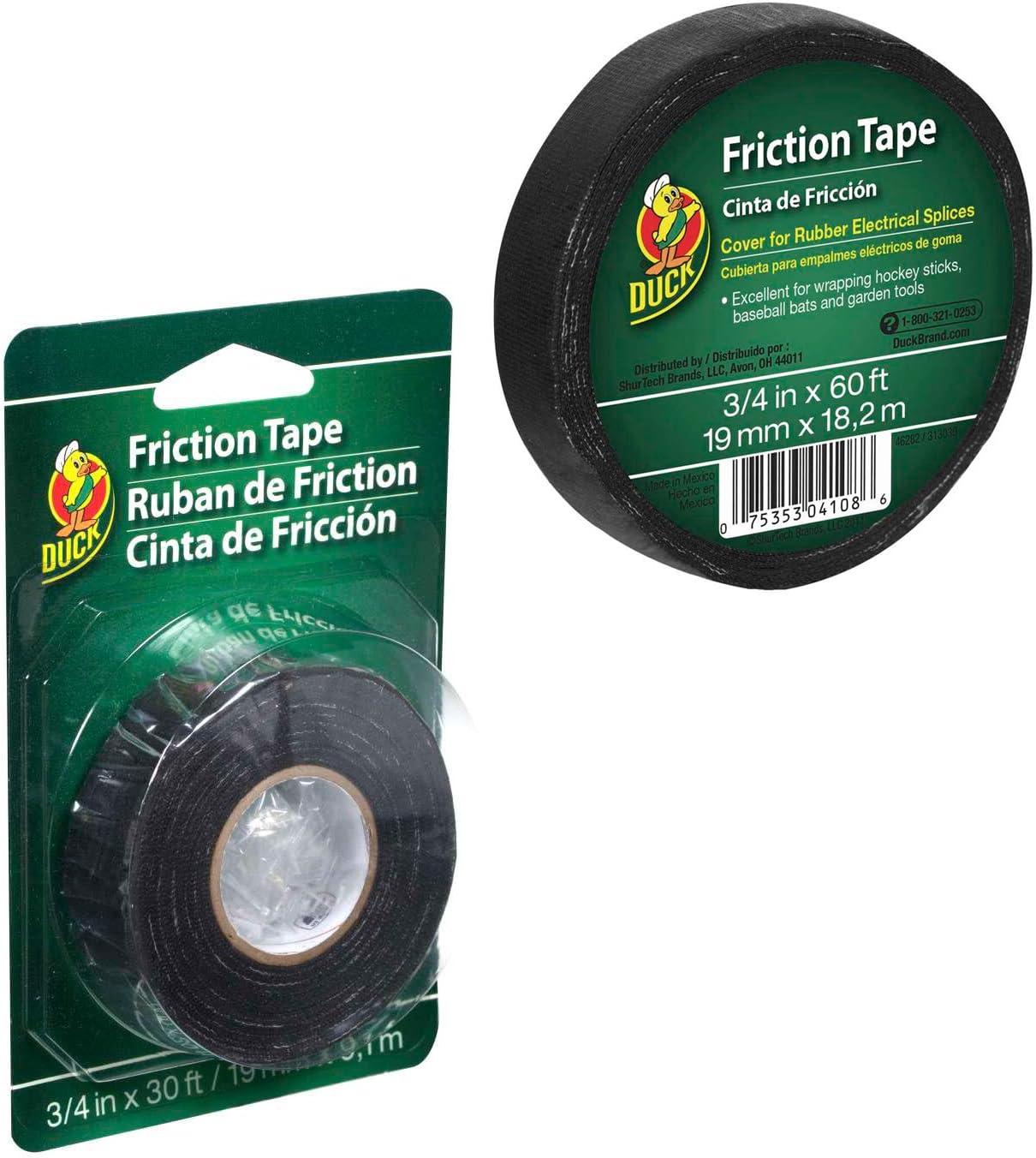 imageDuck Brand Friction Tape 34Inch x 60 Feet Single Roll Black 39315034 Inch x 60 Feet Pack of 12