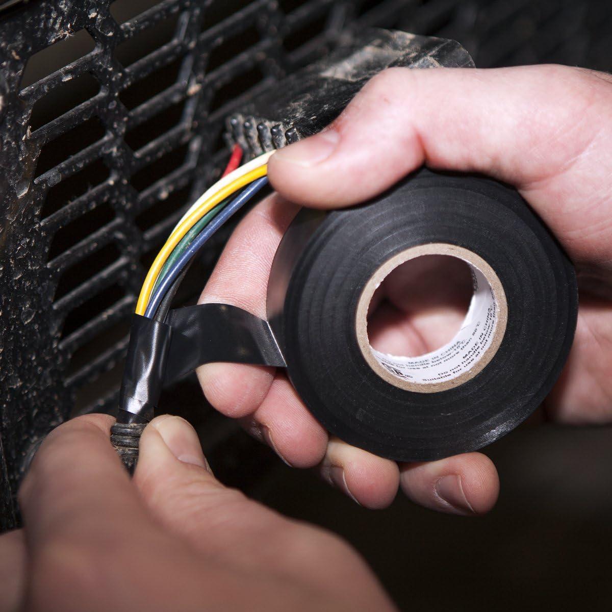 imageDuck Brand Heavy Duty Electrical Tape 075Inch x 66Feet Single Wrapped Roll Black 393120Black Wrapped Single