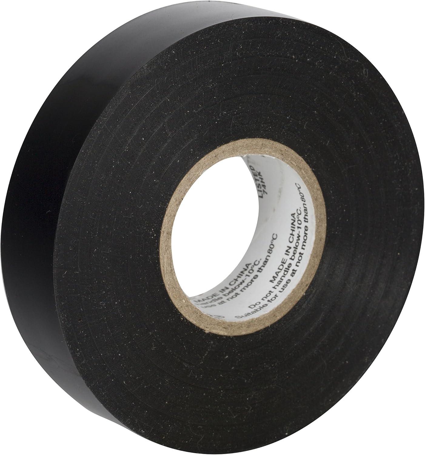 imageDuck Brand Heavy Duty Electrical Tape 075Inch x 66Feet Single Wrapped Roll Black 393120Black Wrapped Single