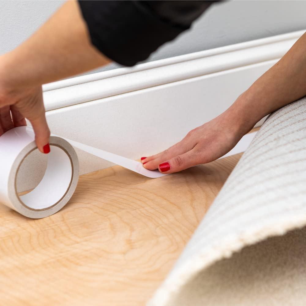 imageDuck Brand Light Traffic Carpet Tape 188Inch x 75 Feet Single Roll White 394621141 Inch x 42 Feet Pack of 6