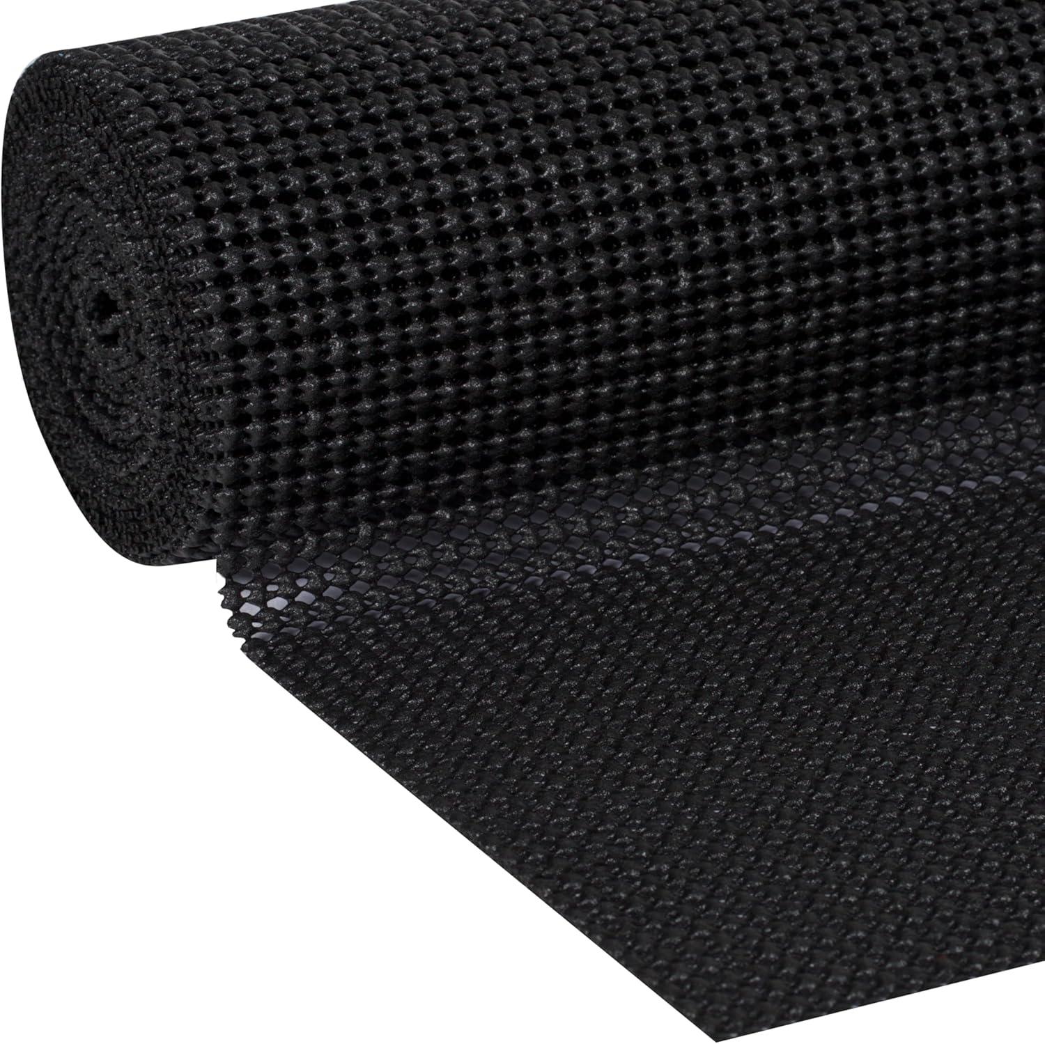 imageDuck Brand Select Grip Easy Liner Shelf and Drawer Liner NonAdhesive 12Inch x 10Feet BlackBlack