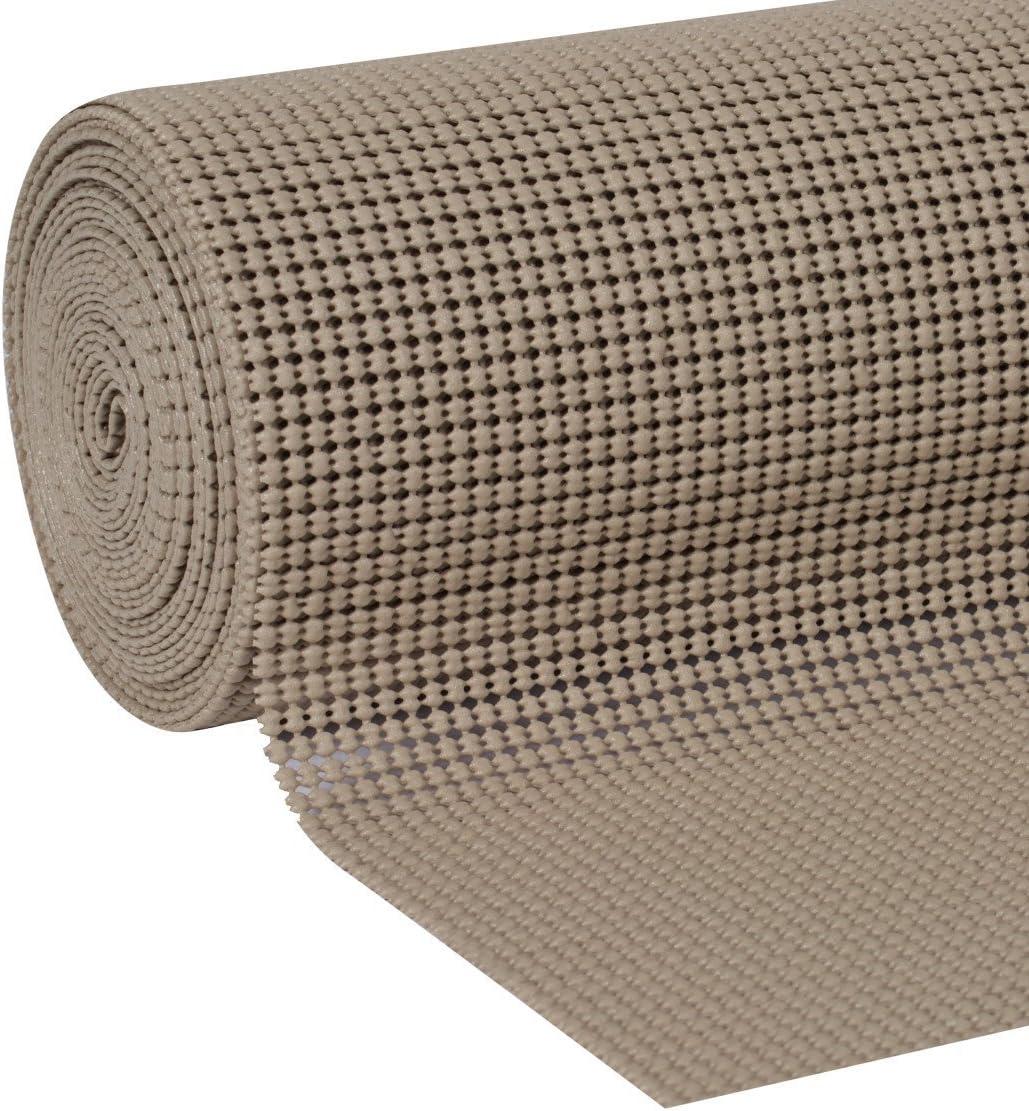 imageDuck Brand Select Grip Easy Liner Shelf and Drawer Liner NonAdhesive 12Inch x 10Feet BlackTaupe