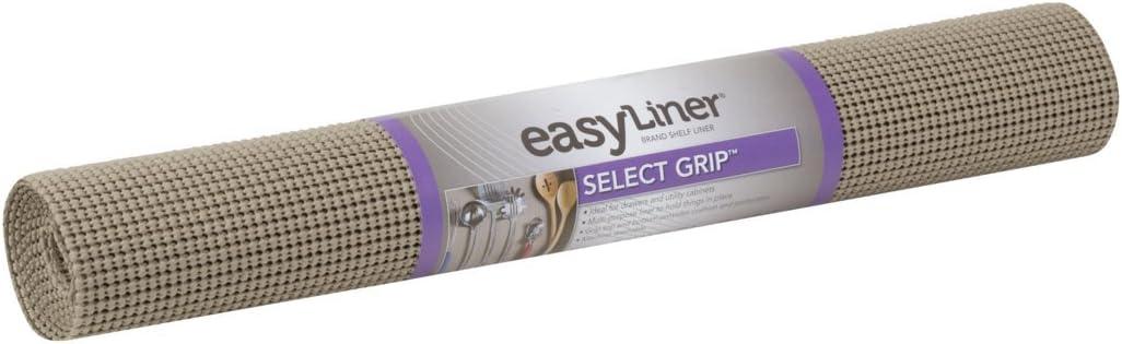 imageDuck Brand Select Grip Easy Liner Shelf and Drawer Liner NonAdhesive 12Inch x 10Feet BlackTaupe