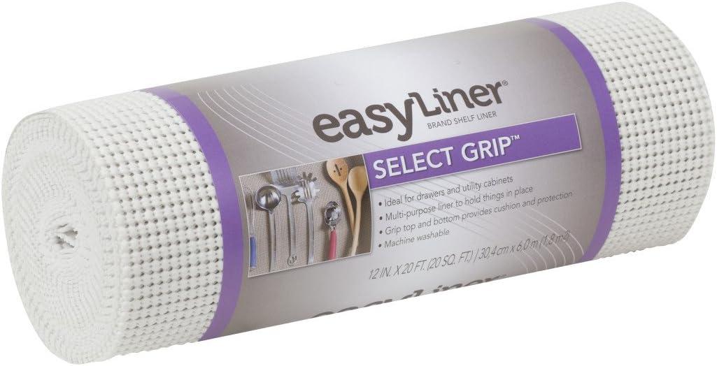 imageDuck Brand Select Grip Easy Liner Shelf and Drawer Liner NonAdhesive 12Inch x 10Feet BlackWhite