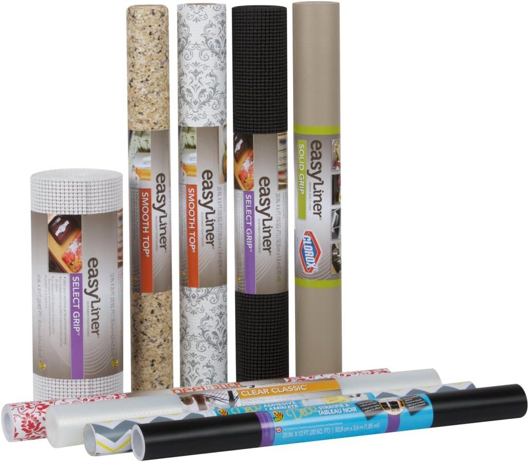 imageDuck Brand Select Grip Easy Liner Shelf and Drawer Liner NonAdhesive 12Inch x 10Feet BlackWhite