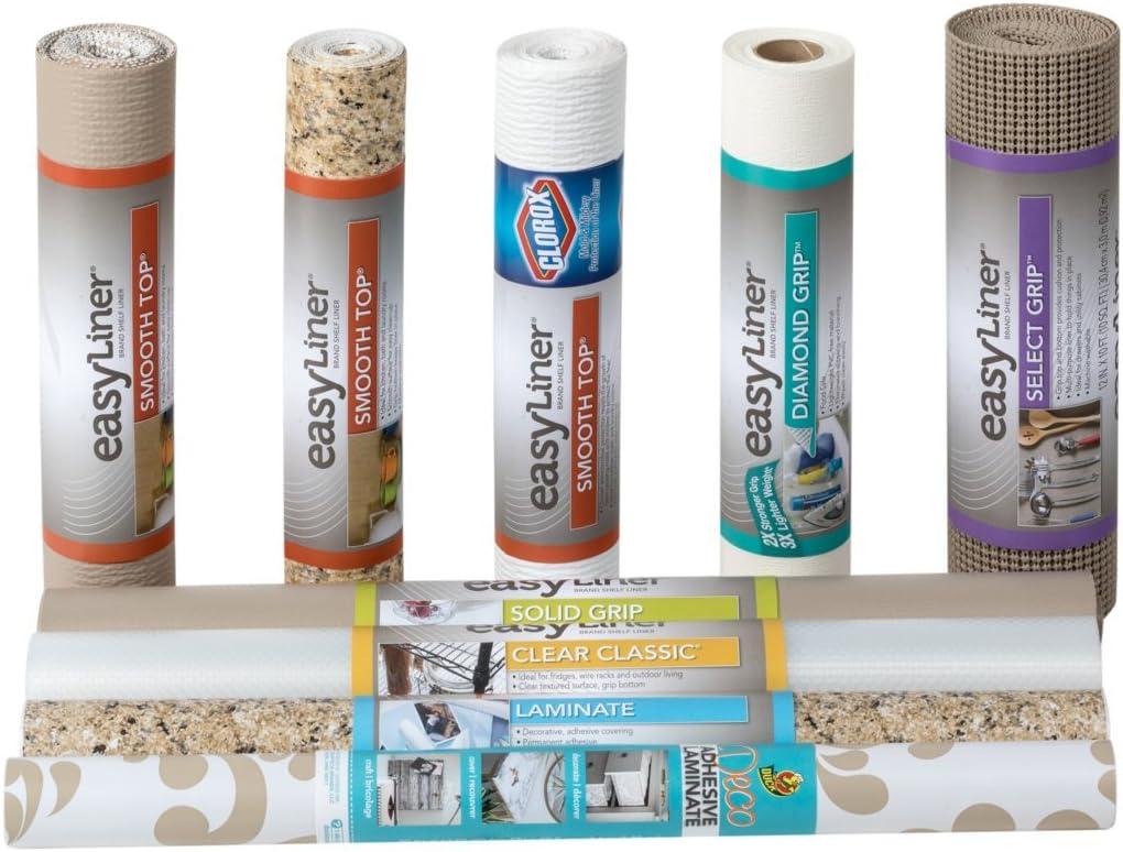 imageDuck Brand Select Grip Easy Liner Shelf and Drawer Liner NonAdhesive 12Inch x 10Feet BlackWhite