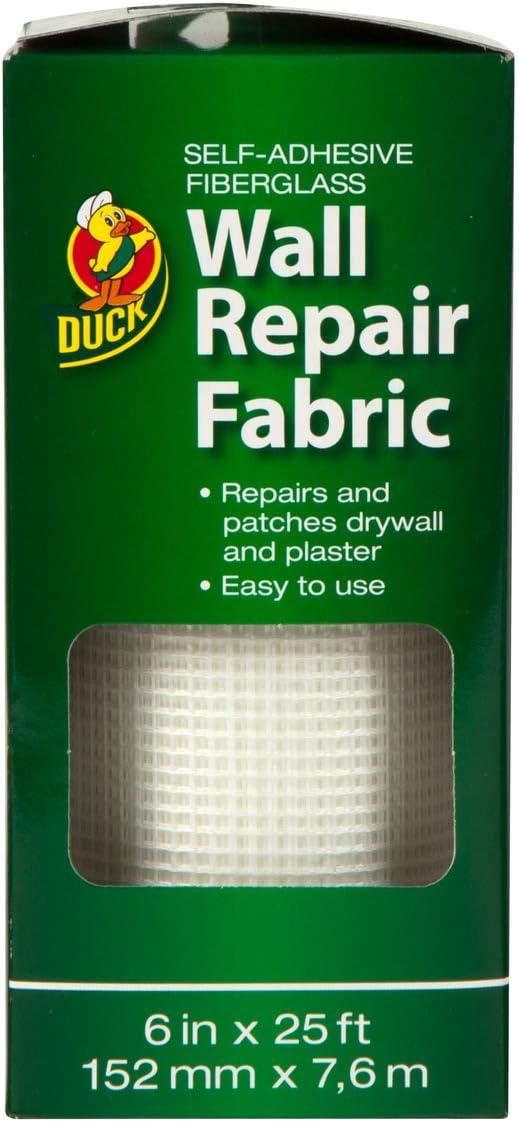 imageDuck Brand SelfAdhesive Drywall Repair Fabric 6Inch by 25 Feet Single Roll White 2820846 in x 25 ft