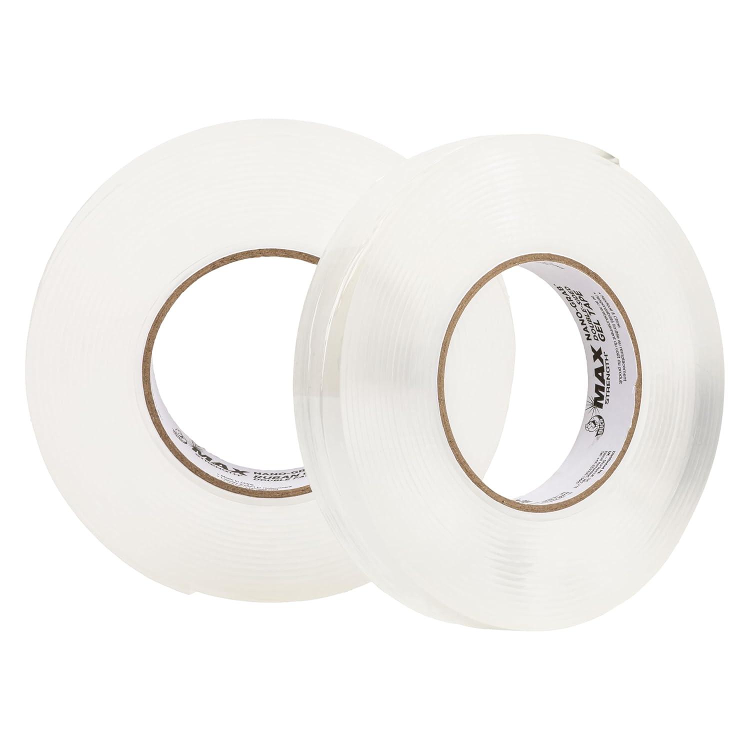 imageDuck Max DoubleSided Gel Tape with NanoGrab Technology Clear MultiPurpose ampamp Removable 094quot x 5 Feet Clear 6 Pack 2876402 Pack