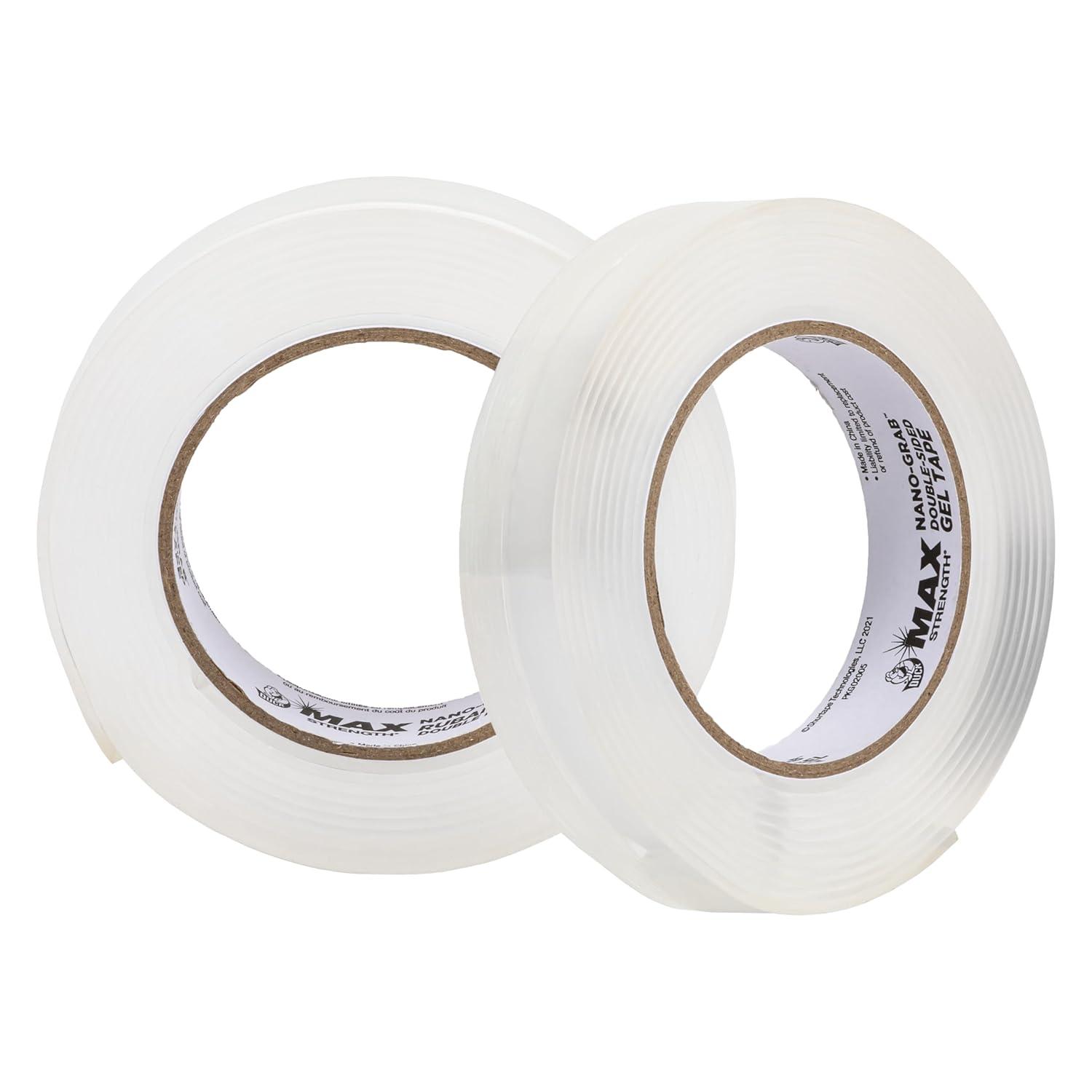 imageDuck Max DoubleSided Gel Tape with NanoGrab Technology Clear MultiPurpose ampamp Removable 094quot x 5 Feet Clear 6 Pack 2876402 Pack