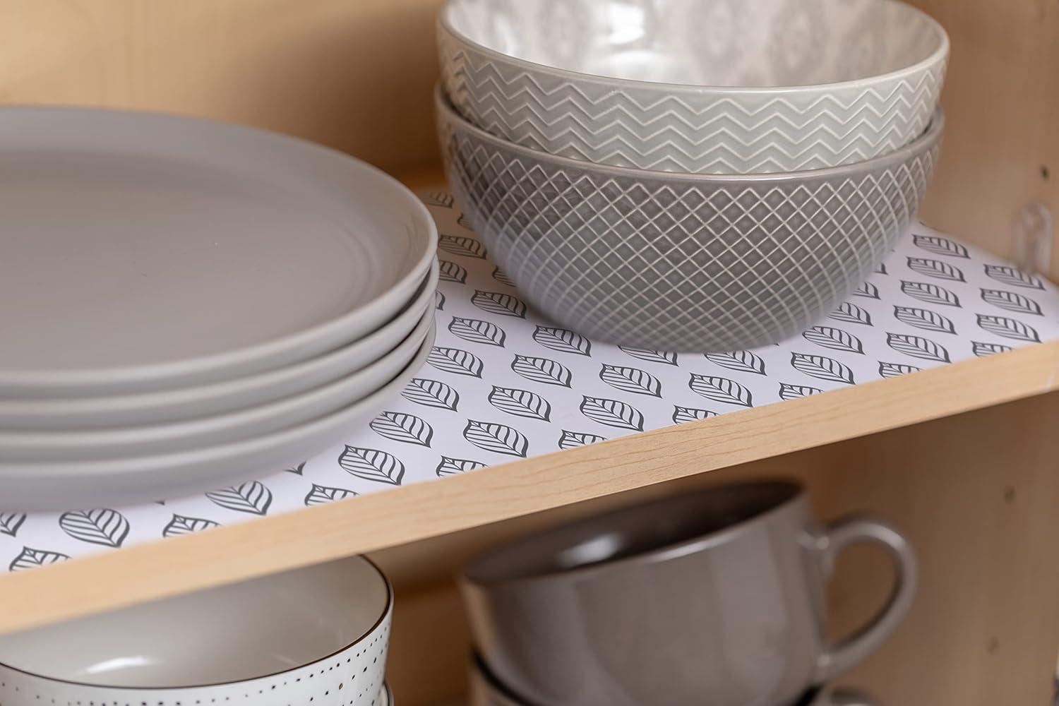 imageEasyLiner Adhesive Shelf Liner for Cabinets ampamp Cupboards  Easy to Install ampamp Cut to Fit  SelfAdhesive Shelf Paper  Peel and Stick Shelf Liner  Easy to Clean ampamp Removable  90 Total Feet  SoapstoneGray Pin Feather