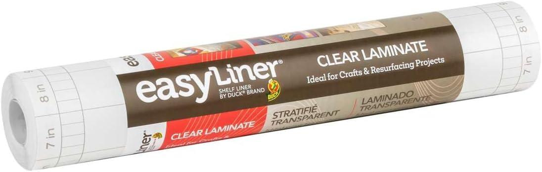 imageEasyLiner Clear Adhesive Shelf Liner for Cabinets Cupboards ampamp Protective Covering  Peel and Stick Shelf Liner Easy to Cut ampamp Fit  Self Adhesive ampamp Removable  20quot x 30 Feet  1 Roll12 x 36 Pack of 1