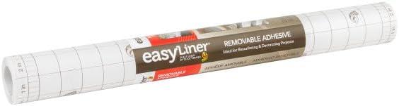 imageEasyLiner Clear Adhesive Shelf Liner for Cabinets Cupboards ampamp Protective Covering  Peel and Stick Shelf Liner Easy to Cut ampamp Fit  Self Adhesive ampamp Removable  20quot x 30 Feet  1 Roll20W x 30L