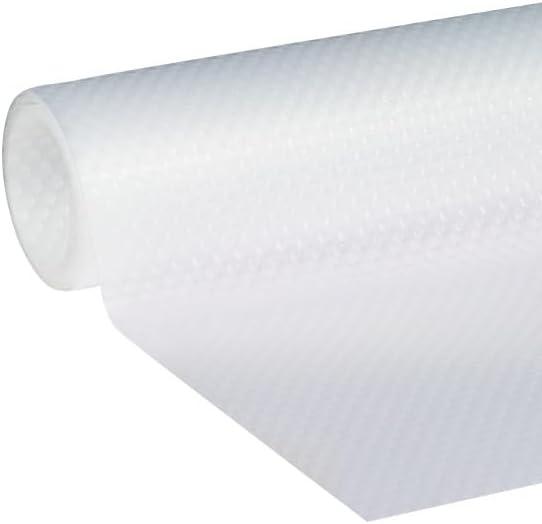 imageEasyLiner Clear Classic Shelf Liner  Durable Non Adhesive Fridge Liner  Easy to Install ampamp Clean  Kitchen Liner Mat for Fridge Shelves  Removable Shelf Liner 20 in x 12 ft  Gray Geo PatternClear
