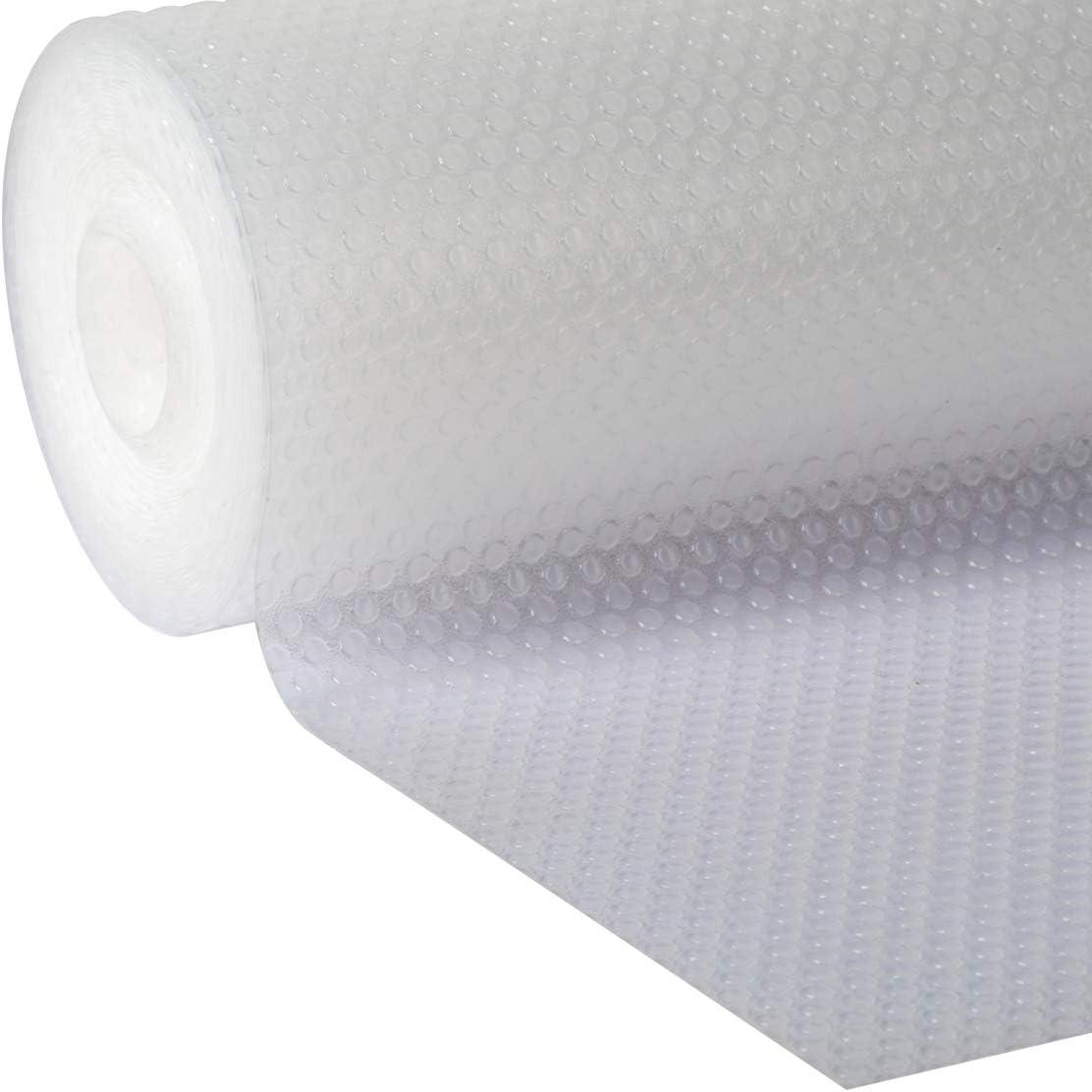 imageEasyLiner Clear Classic Shelf Liner  Durable Non Adhesive Fridge Liner  Easy to Install ampamp Clean  Kitchen Liner Mat for Fridge Shelves  Removable Shelf Liner 20 in x 12 ft  Gray Geo PatternClear