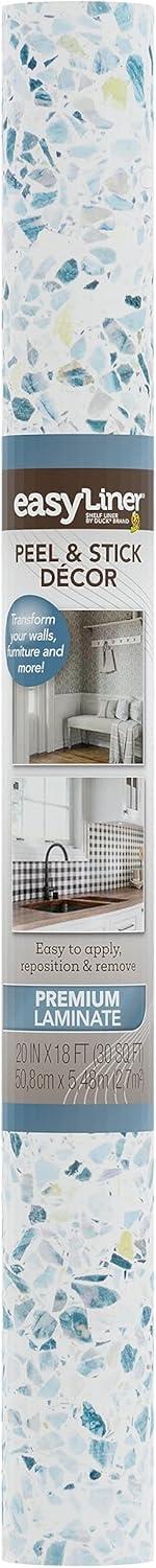 imageEasyLiner Peel ampamp Stick Decor Removable Peel and Stick Wallpaper  Self Adhesive Decorative Shelf Paper for Cabinets Walls Resurfacing Projects  Adhesive Shelf Liner  20in x 18ft  Black GinghamSea Glass