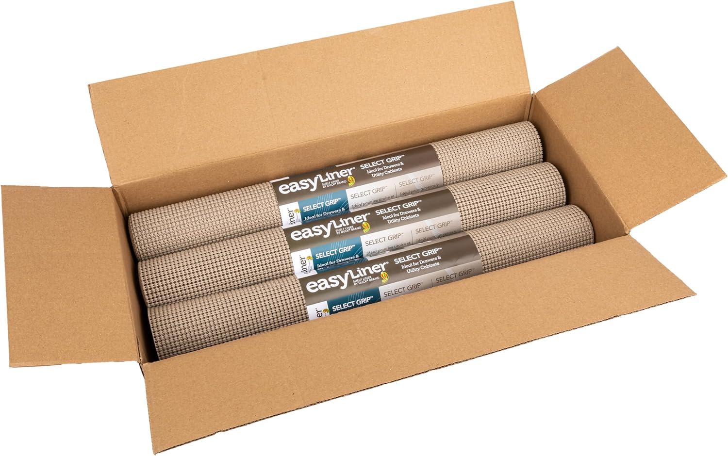 imageEasyLiner Select Grip Shelf Liner for Drawers ampamp Cabinets  Easy to Install ampamp Cut to Fit  Non Slip Non Adhesive Grip Shelf Liner for Kitchen Drawers Bathroom Pantry  20in x 6ft Fern Green 6 RollsTaupe