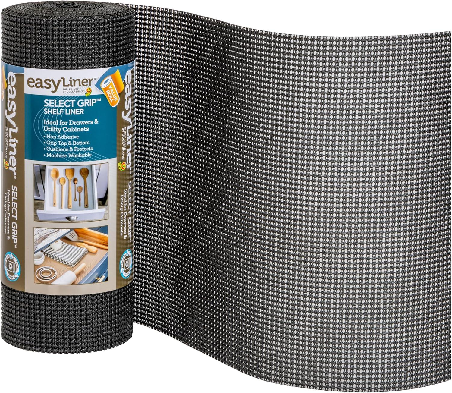 imageEasyLiner Select Grip Shelf Liner for Drawers ampamp Cabinets  Easy to Install ampamp Cut to Fit  Non Slip Non Adhesive Grip Shelf Liner for Kitchen Drawers Bathroom Pantry  20in x 6ft Fern Green 6 RollsBlack