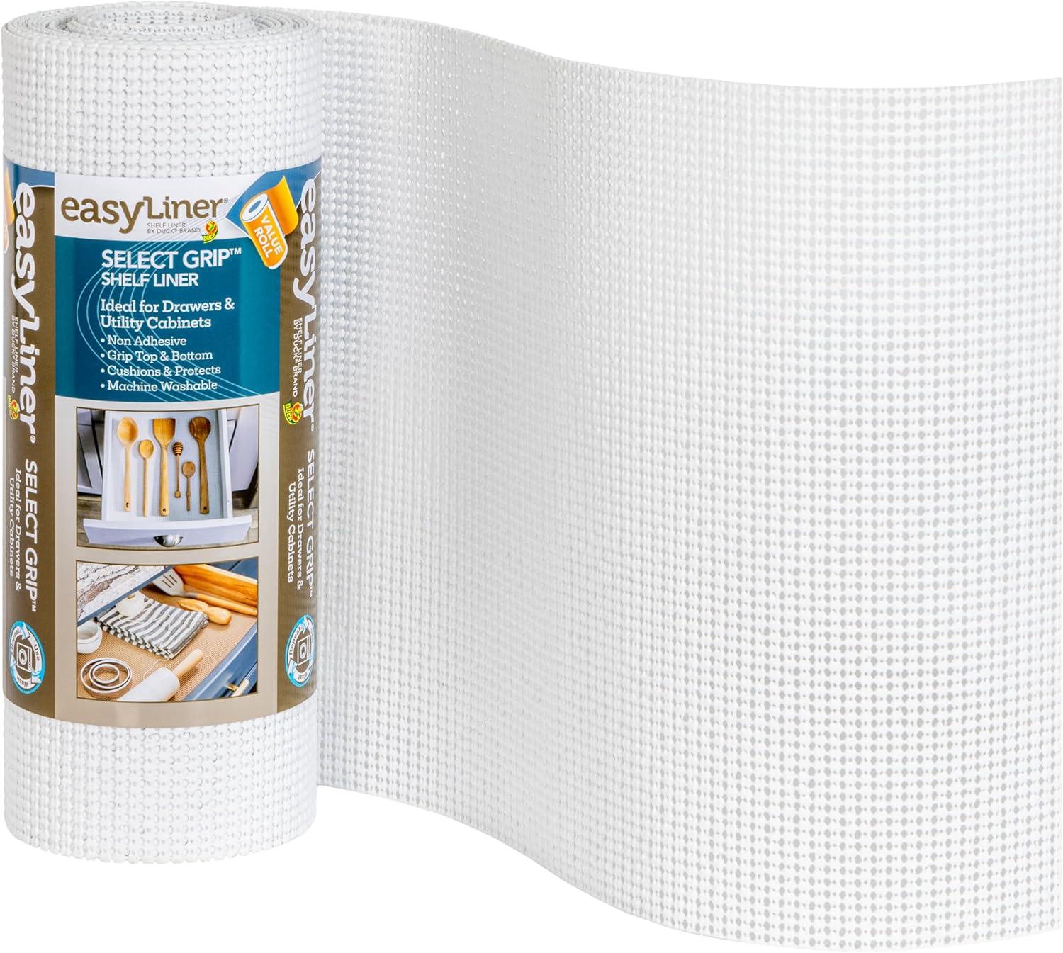 imageEasyLiner Select Grip Shelf Liner for Drawers ampamp Cabinets  Easy to Install ampamp Cut to Fit  Non Slip Non Adhesive Grip Shelf Liner for Kitchen Drawers Bathroom Pantry  20in x 6ft Fern Green 6 RollsWhite