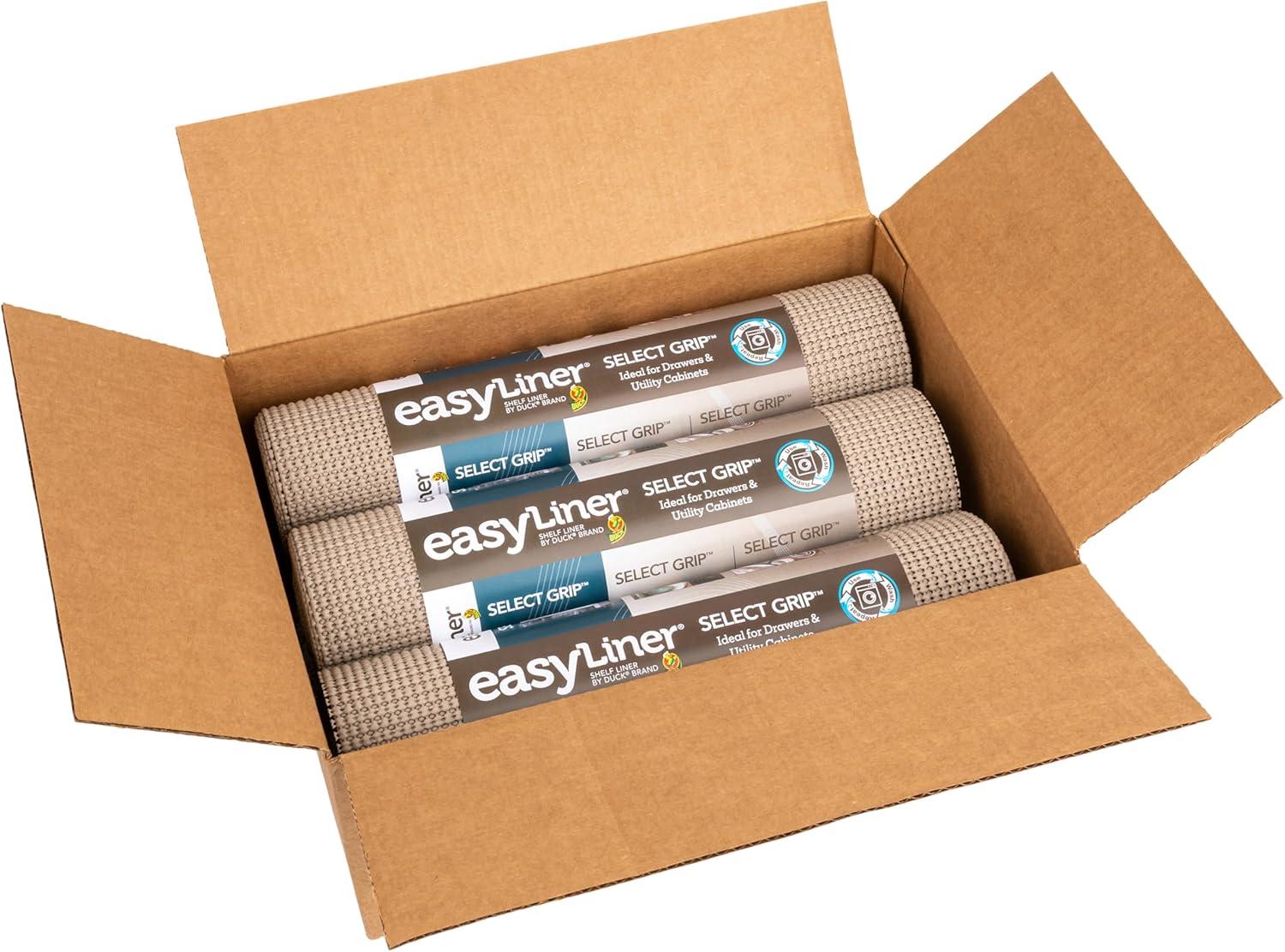 imageEasyLiner Select Grip Shelf Liner for Drawers ampamp Cabinets  Easy to Install ampamp Cut to Fit  Non Slip Non Adhesive Grip Shelf Liner for Kitchen Drawers Bathroom Pantry  20in x 6ft Fern Green 6 RollsTaupe