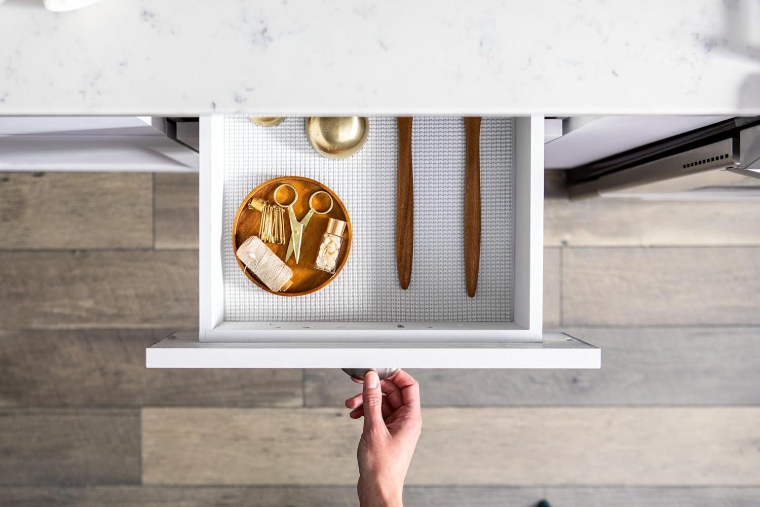 imageEasyLiner Select Grip Shelf Liner for Drawers ampamp Cabinets  Easy to Install ampamp Cut to Fit  Non Slip Non Adhesive Grip Shelf Liner for Kitchen Drawers Bathroom Pantry  20in x 6ft Fern Green 6 RollsTaupe