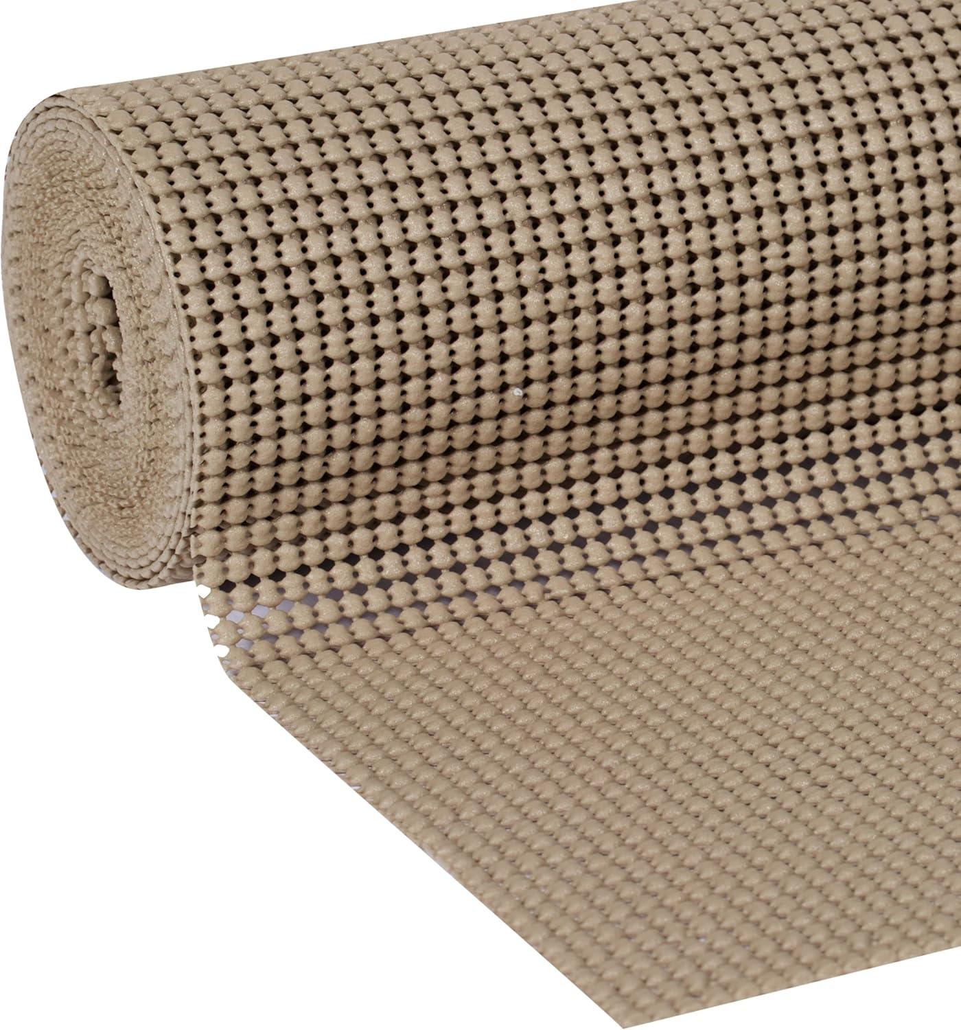 imageEasyLiner Select Grip Shelf Liner for Drawers ampamp Cabinets  Easy to Install ampamp Cut to Fit  Non Slip Non Adhesive Grip Shelf Liner for Kitchen Drawers Bathroom Pantry  20in x 6ft Fern Green 6 RollsTaupe
