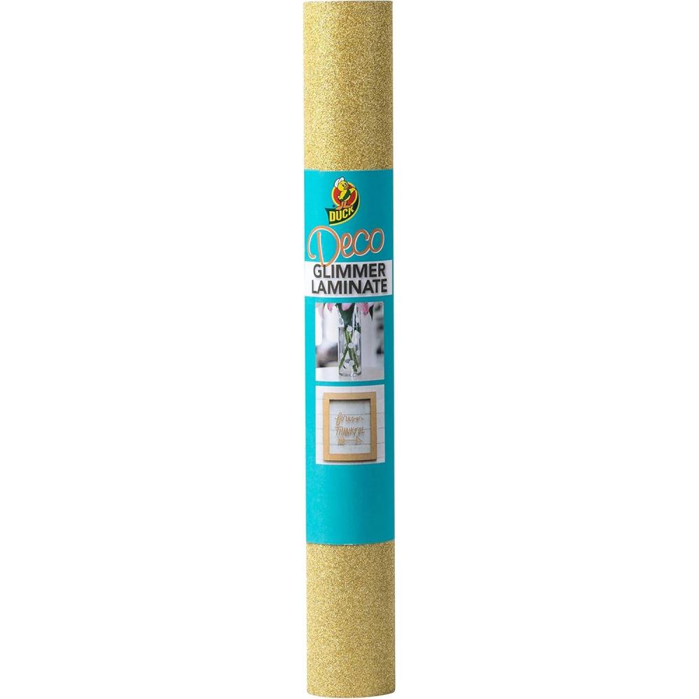 imageDuck Brand Deco Adhesive Laminate  Metallic Gold 12 in x 10 ftGlimmer Gold