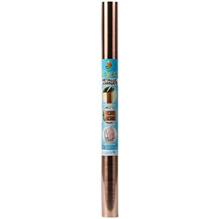 imageDuck Brand Deco Adhesive Laminate  Metallic Gold 12 in x 10 ftMetallic Rose Gold