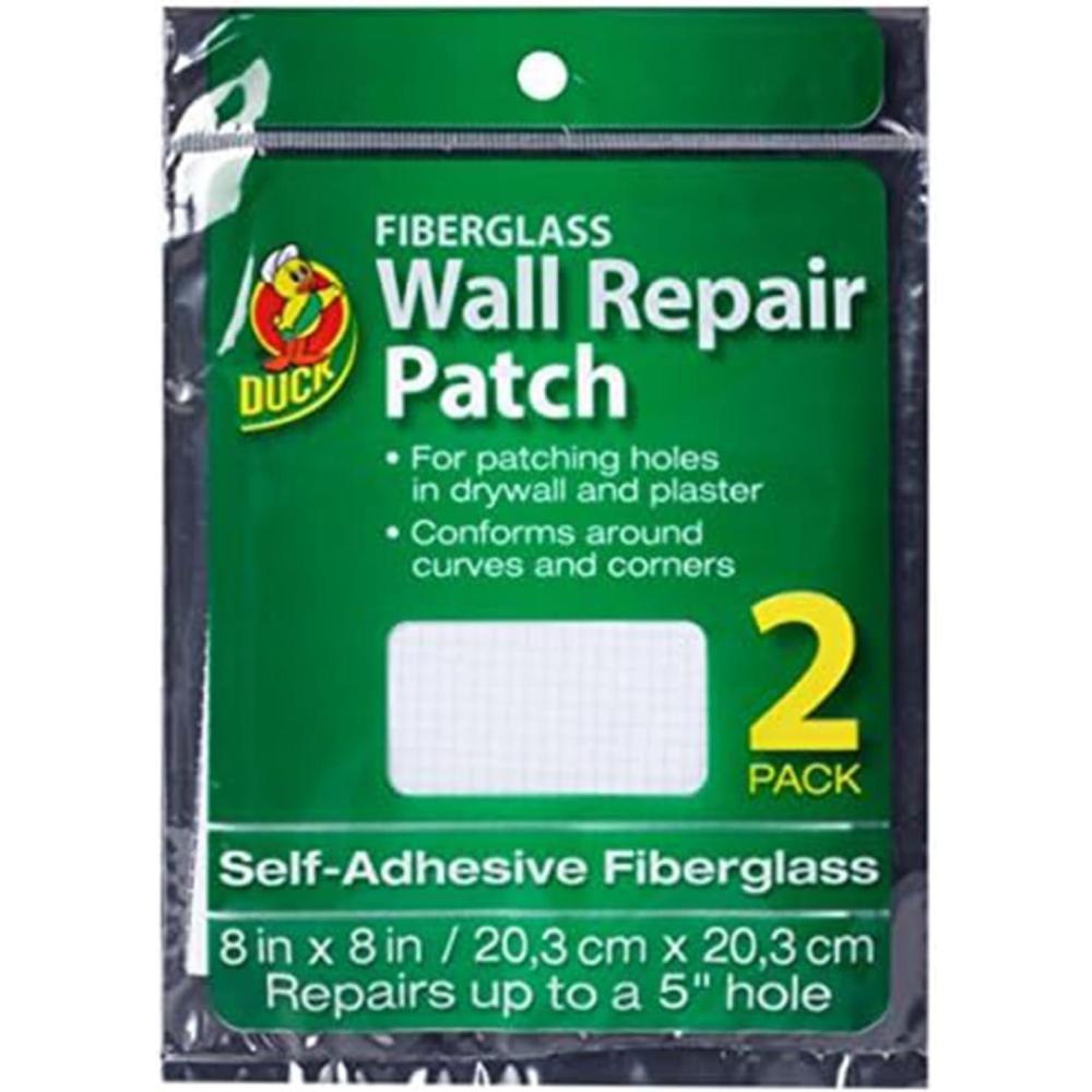 imageDuck Brand Fiberglass Wall Repair Patch White 8 Inches x 8 Inches 2 Pack 283997
