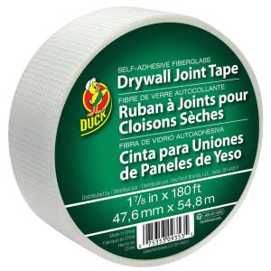 imageDuck Brand 188Inch by 180 Feet Single Roll SelfAdhesive Fiberglass Drywall Joint Tape White 282083188 in x 180 ft
