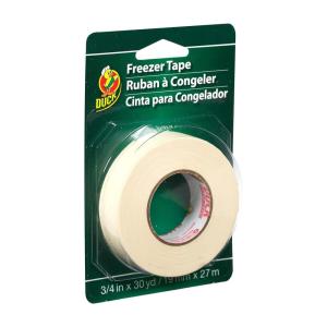 imageDuck Brand WriteOn Freezer Tape 34Inch by 30Yard Single Roll White 280124PACK 1