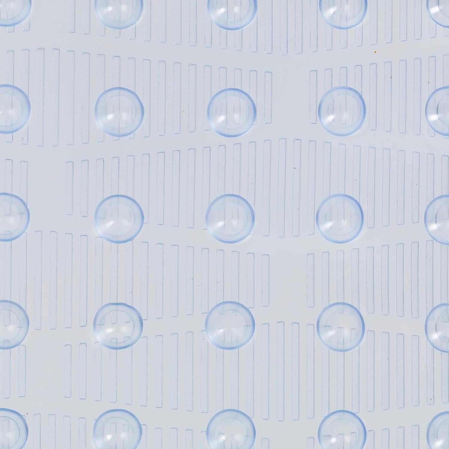 imageDuck Brand Clorox Vinyl Bath Mat for Tubs Non Slip Bathtub Mat with Suction Cups for use in Non Textured Bathtubs and Shower Stalls 17 Inches x 36 Inches Clear36 x 17 Rectangular