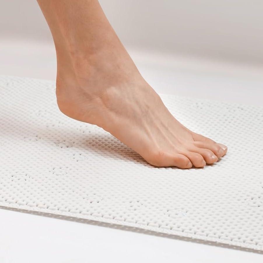 imageDuck Brand Clorox Vinyl Bath Mat for Tubs Non Slip Bathtub Mat with Suction Cups for use in Non Textured Bathtubs and Shower Stalls 17 Inches x 36 Inches Clear36 x 17 Rectangular