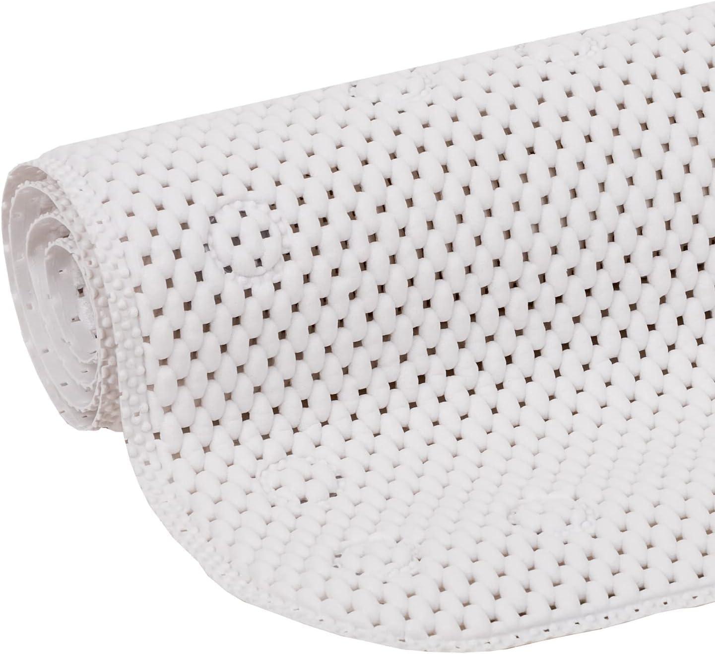 imageDuck Brand Clorox Vinyl Bath Mat for Tubs Non Slip Bathtub Mat with Suction Cups for use in Non Textured Bathtubs and Shower Stalls 17 Inches x 36 Inches Clear36 x 17 Rectangular