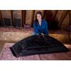 imageDuck Brand Stairway Attic Cover Energy Saving Attic Insulation Cover Fits Openings up to 255 Inches by 54 Inches for YearRound Weatherization Black 286209
