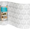 imageSmooth Top EasyLiner for Cabinets ampamp Drawers  Easy to Install ampamp Cut to Fit  Shelf Paper ampamp Drawer Liner Non Adhesive  Non Slip Shelf Liner  12in x 10ft  6 Roll Project Pack  Gray Geo PrintGray Damask