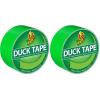 imageDuck Brand Duck Color Duct Tape 6Roll Metallic Chrome 1303158CNeon Lime Green