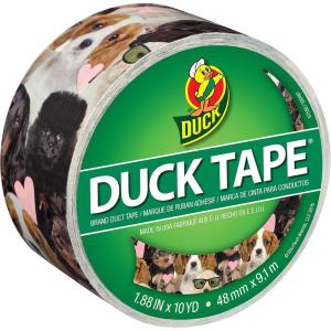 imageDuck Brand 1398132 Printed Duct Tape Single Roll 188 Inches x 10 Yards ZebraPoppy Dog Potpourri