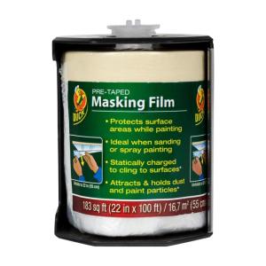 imageDuck Brand 281156 PreTaped Painters Drop Cloth 22Inch by 100 Feet SinglePack22Inch x 100 Feet