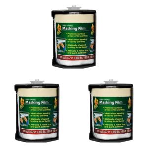 imageDuck Brand 281156 PreTaped Painters Drop Cloth 22Inch by 100 Feet SinglePack22Inch x 100 Feet Pack of 3