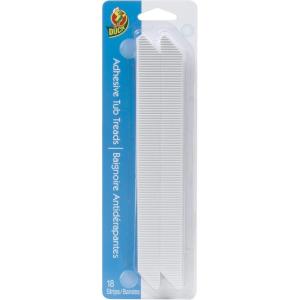 imageDuck Brand Adhesive Tub Tread Strips 075 x 85Inch Each 18 Pack White 663138